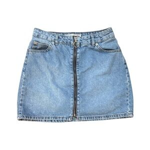 Topshop Moto 6 Denim Skirt